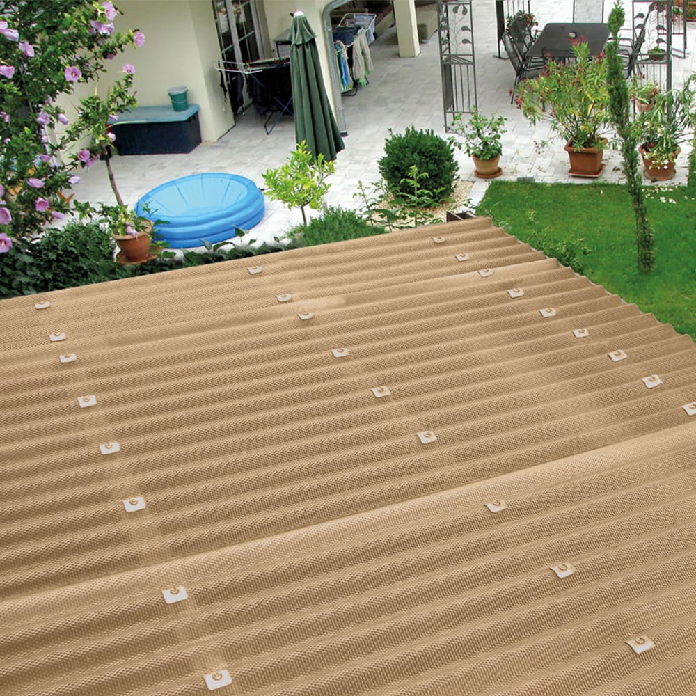 Detailansicht Polycarbonat Wellplatte bronze Wabenstruktur