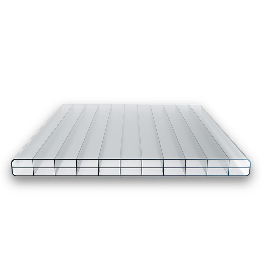 Polycarbonat Doppelstegplatten 16 mm 3-Fach Struktur klar/farblos