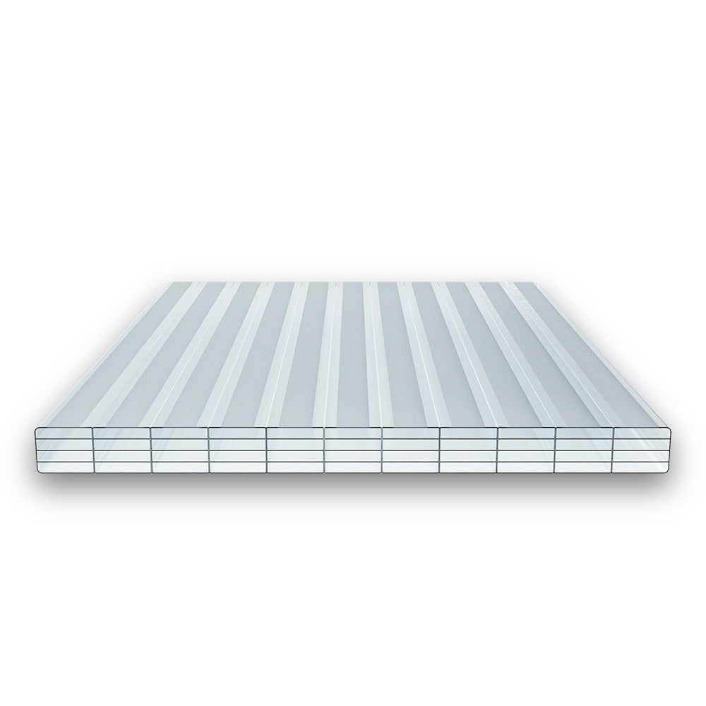 Polycarbonat Doppelstegplatten 16 mm gestreift klar/weiß