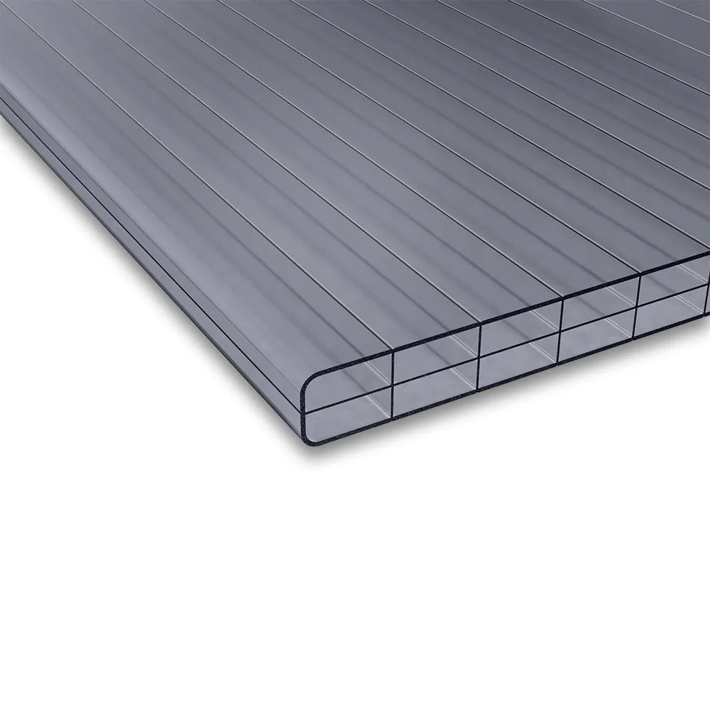 Doppelstegplatten 16 mm 3-Fach graphit Detail