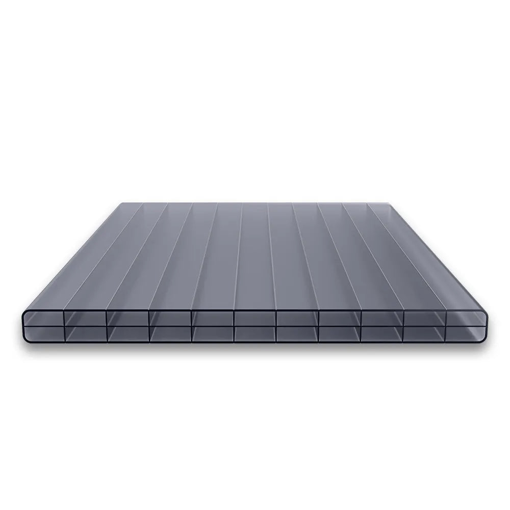Polycarbonat Doppelstegplatten 16 mm 3-Fach Struktur graphit/anthrazit