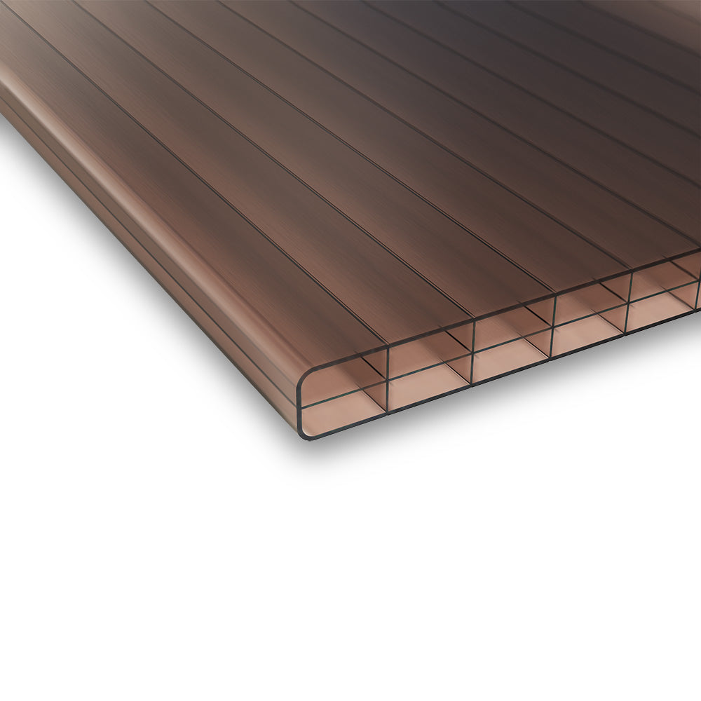 Stegplatten 16 mm 3-Fach Struktur bronze
